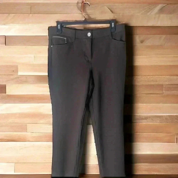 Chico's Women's Brown So Slimming Stretch-Waist Skinny Pants Size 1 Short - Picture 1 of 4